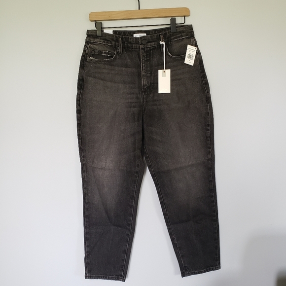 Good American Good Mom High Waisted Jeans Black Sz 4 - Picture 2 of 5